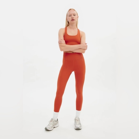 Girlfriend Collective High-Waisted Orange Leggings Yoga Pants Size Small - Picture 13 of 13